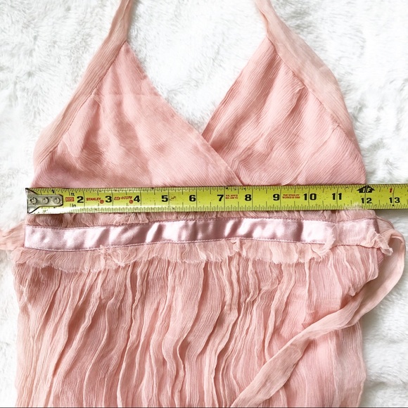 Pastel silk halter dress - Picture 11 of 14